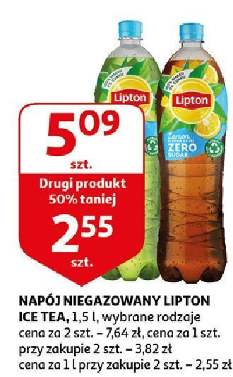 Auchan Herbata mrożona zero Lipton Green Ice Tea oferta