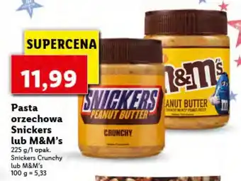 Lidl Pasta orzechowa Snickers lub M&M's 225g oferta