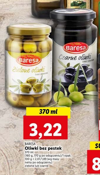 Oliwki zielone bez pestek Baresa