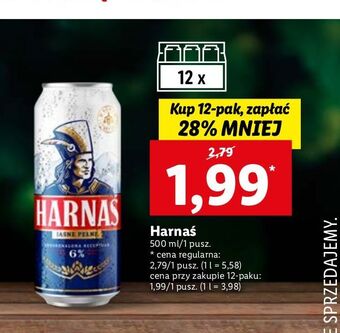 Lidl Piwo Harnaś Jasne Pełne oferta