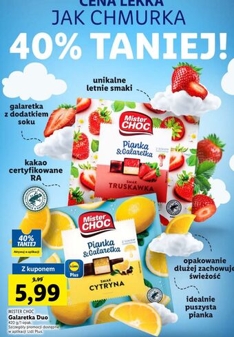 Lidl Pianka & galaretka cytryna Mister Choc oferta