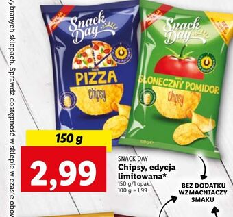 Lidl Chipsy słoneczny pomidor Snack Day oferta