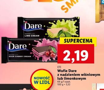 Lidl Wafel z kremem wiśniowym Eti Dare oferta
