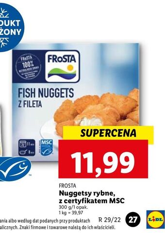 Lidl Fish nuggets Frosta oferta