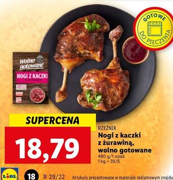 Lidl Noga z kaczki wolno gotowana żurawiną Rzeźnik Codzienna Dostawa oferta