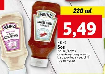 Lidl Sos curry mango Heinz oferta