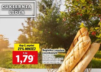 Lidl Bagietka z masłem czosnkowym oferta