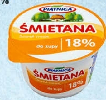 EuroSPAR Piątnica Śmietana do zupy 18% 200 g oferta