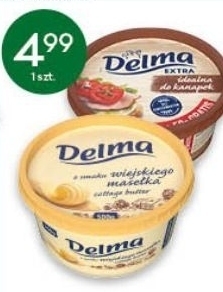 Groszek Delma Margaryna półtłusta o smaku masła 500 g oferta