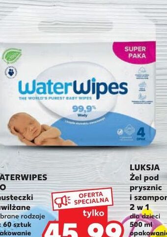 Kaufland Chusteczki nawilżane czystą wodą Waterwipes oferta