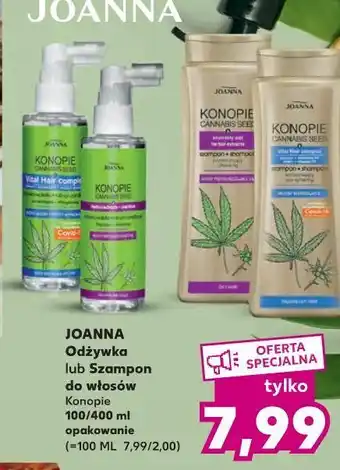 Kaufland Szampon do włosów nawilżająco-wzmacniający Joanna Konopie oferta