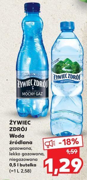 Kaufland Woda lekki gaz Żywiec Zdrój oferta