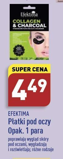 ALDI Płatki pod oczy kolagen-węgiel Efektima oferta