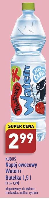 ALDI Woda truskawkowa Kubuś Waterrr oferta