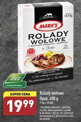 ALDI Rolady wołowe wolnogotowane Marks (Mięso) oferta