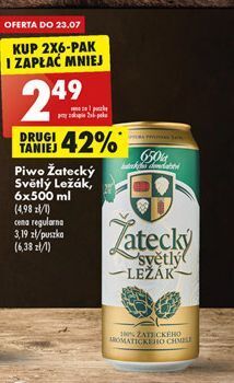 Biedronka Piwo Zatecky Svetly Lezak oferta