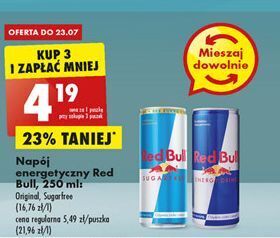 Biedronka Napój energetyczny bez cukru Red Bull oferta