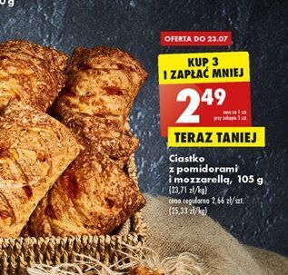 Biedronka Ciastko z pomidorami i mozzarellą oferta