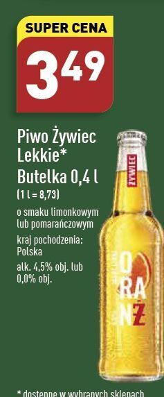 ALDI Piwo Żywiec Jasne Lekkie Limonż oferta