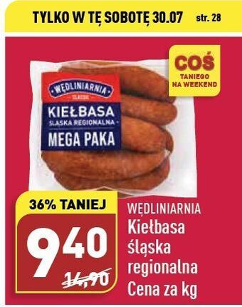 ALDI Kiełbasa śląska regionalna Wędliniarnia Classic oferta