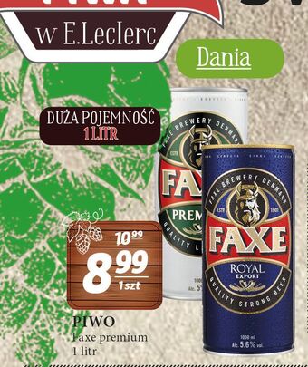 E.Leclerc Piwo Faxe Premium oferta