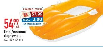 E.Leclerc Fotel do pływania 163 x 104 cm Intex oferta