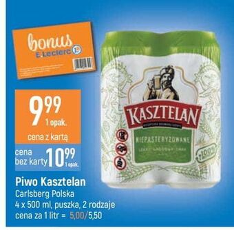 E.Leclerc Piwo Kasztelan Niepasteryzowane oferta