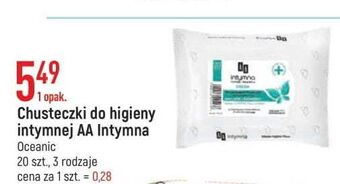 E.Leclerc Fresh, odświeżające chusteczki do higieny intymnej nawilżenie i odświeżenie Aa Intymna Ochrona + Pielęgnacja oferta