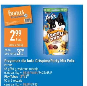 E.Leclerc Przysmak o smaku pieczonej ryby i krewetek Purina Felix Play Tubes oferta