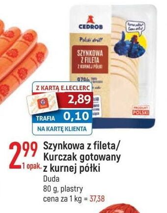 E.Leclerc Kurczak gotowany z kurnej półki Cedrob oferta