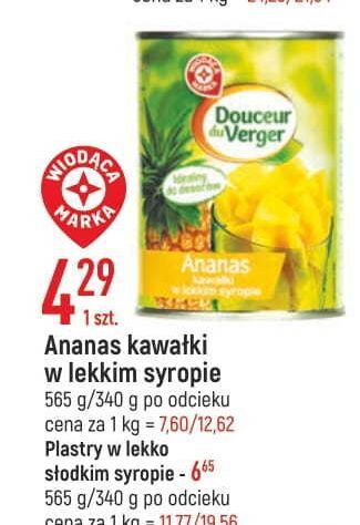 E.Leclerc Ananasy plastry w syropie Wiodąca Marka Douceur Du Verger oferta