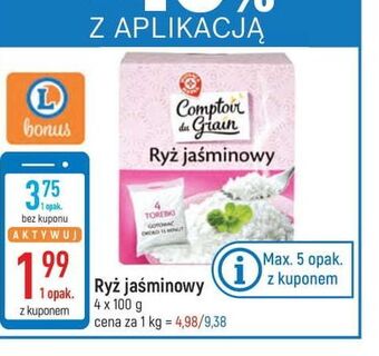 E.Leclerc Ryż jaśminowy Wiodąca Marka Comptoir De Grain oferta