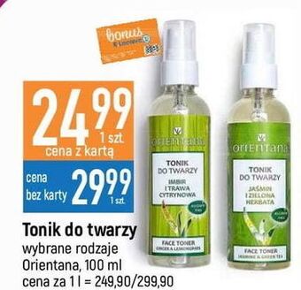 Tonik do twarzy jaśmin i zielona herbata Orientana