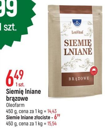 E.Leclerc Siemię lniane złociste Oleofarm oferta