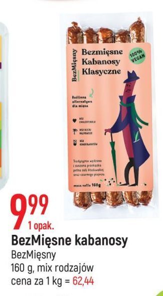 E.Leclerc Bezmięsne kabanosy klasyczne Bezmięsny oferta