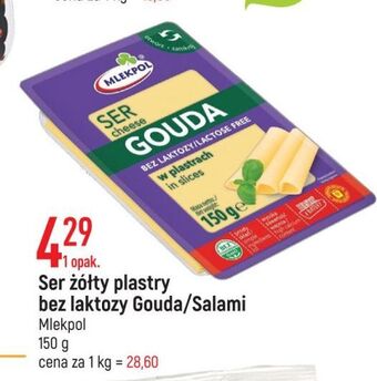 E.Leclerc Ser gouda bez laktozy - plastry Mlekpol oferta