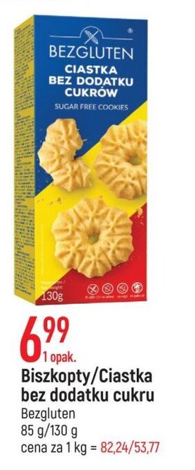 E.Leclerc Biszkopty bezcukrowe Bezgluten oferta
