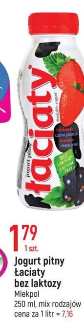 E.Leclerc Jogurt bez laktozy truskawka-czarna porzeczka Łaciaty oferta