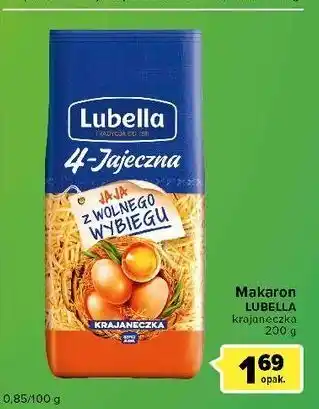 Carrefour Express Makaron 4-jajeczny jaja z wolnego wybiegu krajaneczka Lubella oferta