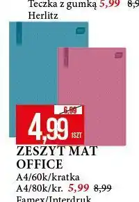 E.Leclerc Zeszyt a4 80k kratka Famex oferta