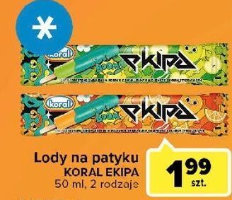 Carrefour Express Lód truskawkowy Koral Ekipa oferta