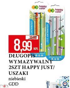 E.Leclerc Długopis żelowy just wymazywalny niebieski Happy Color oferta