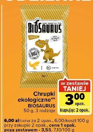 Carrefour Express Chrupki kukurydziane bezglutenowe ser Biosaurus oferta