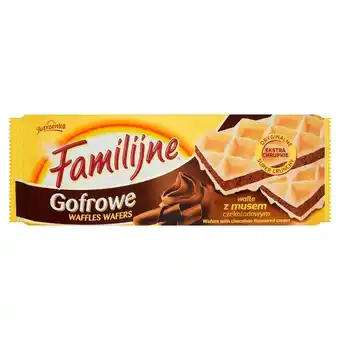 Społem Familijne gofrowe wafle z musem czekoladowym 130 g oferta