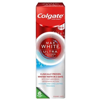 Carrefour Colgate max white ultra freshness pearls wybielająca pasta do zębów 50 ml oferta