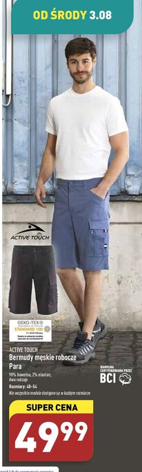 ALDI Bermudy męskie 48-56 active touch oferta