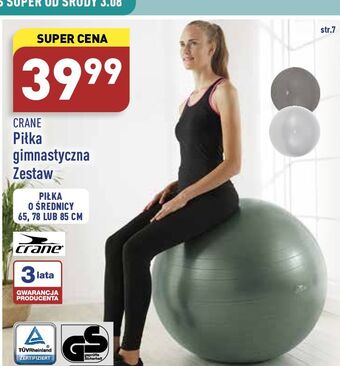 ALDI Piłka gimnastyczna 85 cm crane oferta