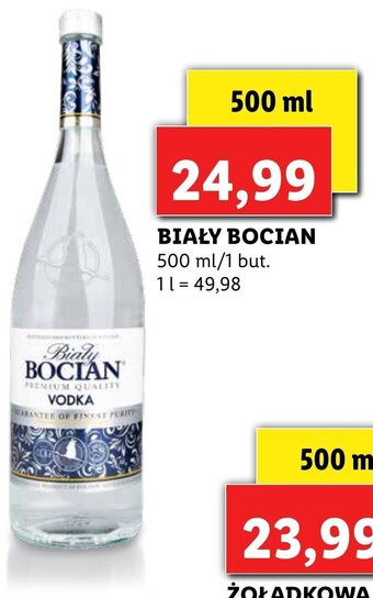 Lidl Biały Bocian wódka 40% 0,5l oferta