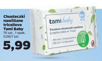 Netto Chusteczki nawliżane natural tami my baby oferta