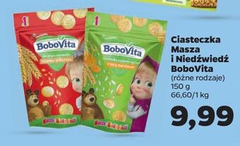 Netto Ciasteczka pszenno-ryżowe z nutą marchewki masza i niedźwiedź bobovita oferta